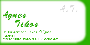 agnes tikos business card